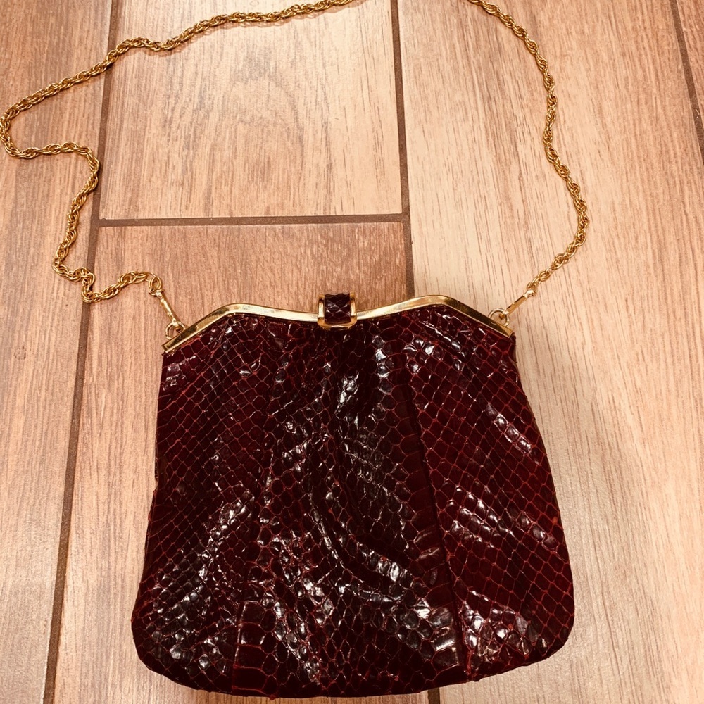Purse 👛 snake imitation,burgundy (good condition)
